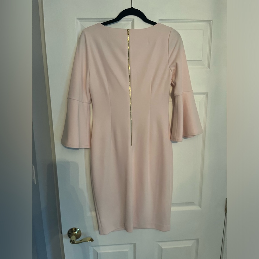 Calvin Klein Light Pink Bell Sleeve Dress - Picture 3 of 9